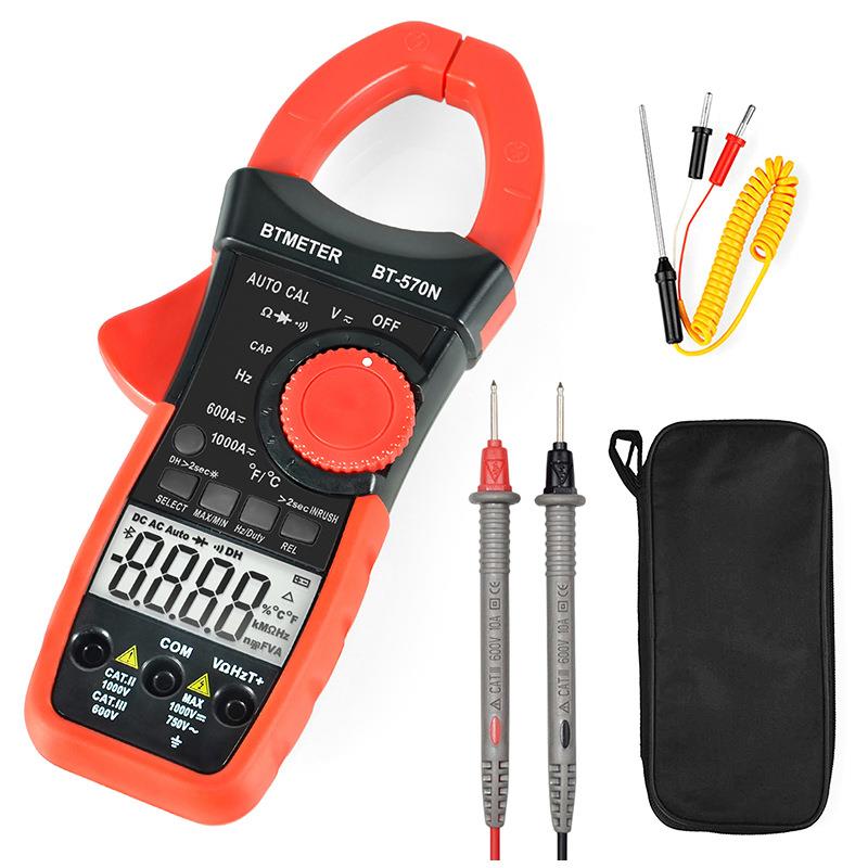 跨境数字钳形表万用表高精度全自动数显电流表电工交直流钳流表