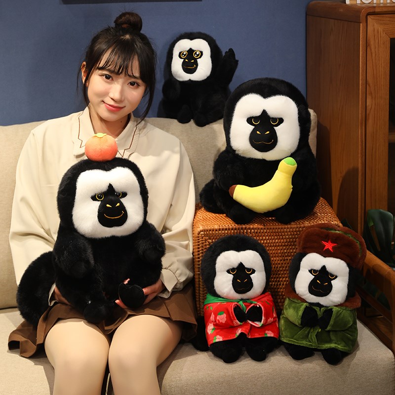 红山动物园杜杜白面僧面猴公仔儿童毛绒玩具玩偶娃娃抱枕生日礼物