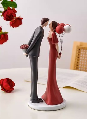 轻奢小众级情侣摆件新婚结婚礼物送新人闺蜜档实用婚房装饰品
