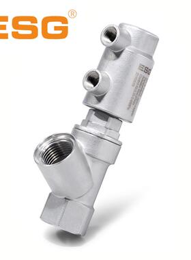 ESG阀门-1AB全不锈钢04/16无管灌装阀/灌装嘴4分气动角座阀