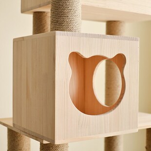 新款爬厂品猫架猫物销新猫窝猫用架木爪架柱树直猫0咪宠家猫u木实