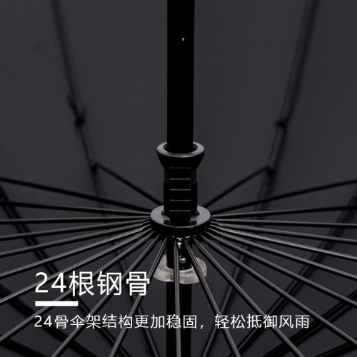 24骨自动雨伞女长柄大号加固加厚结实抗风双人直杆暴雨男士伞