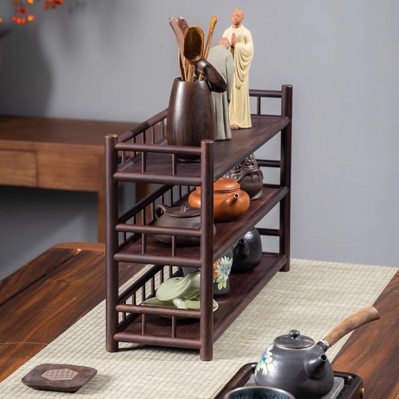 茶具置物架桌面上博古架小型茶台茶柜茶桌茶架茶叶茶杯架子摆放架
