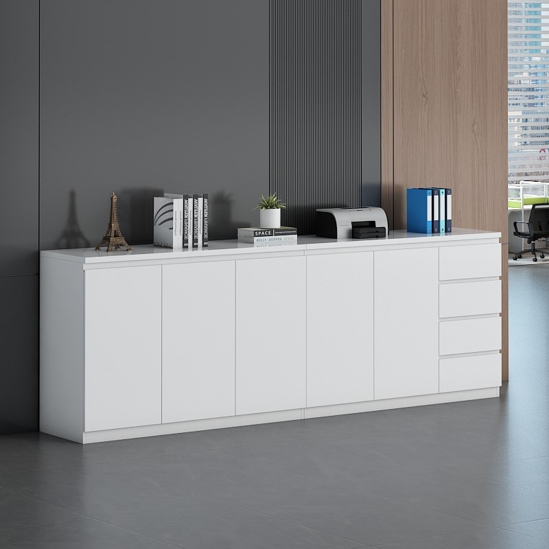 办公室矮柜储物柜资料柜落地隔断收纳柜财务茶水柜办公木质文件柜