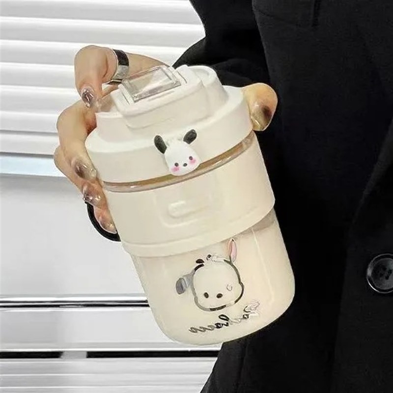 学院风杯子ins高颜值吸管杯塑料水杯I女学生可爱咖啡杯少儿随手杯