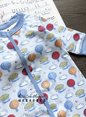 新生婴儿纯棉双j层秋款连体哈衣 男女宝宝可贴身穿连身不包脚爬服