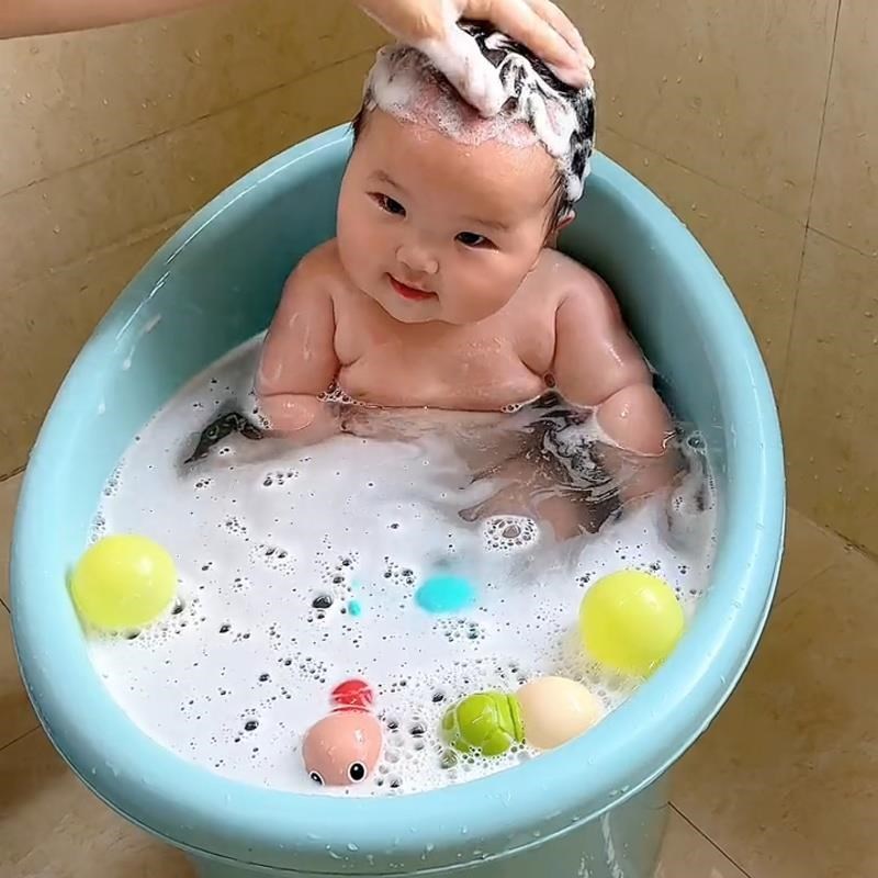 宝宝洗澡桶0-6岁儿o童泡澡桶浴桶婴儿可坐沐浴桶加厚洗澡盆沐浴盆