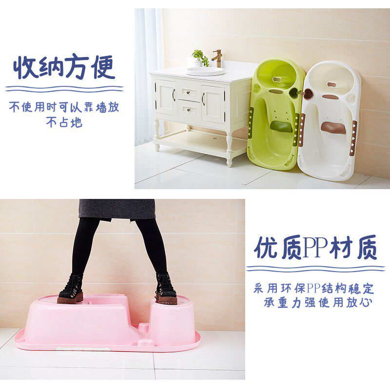 婴幼宝宝洗澡盆洗头沐浴桶初新生儿童小孩塑料家用大号可坐躺浴盆