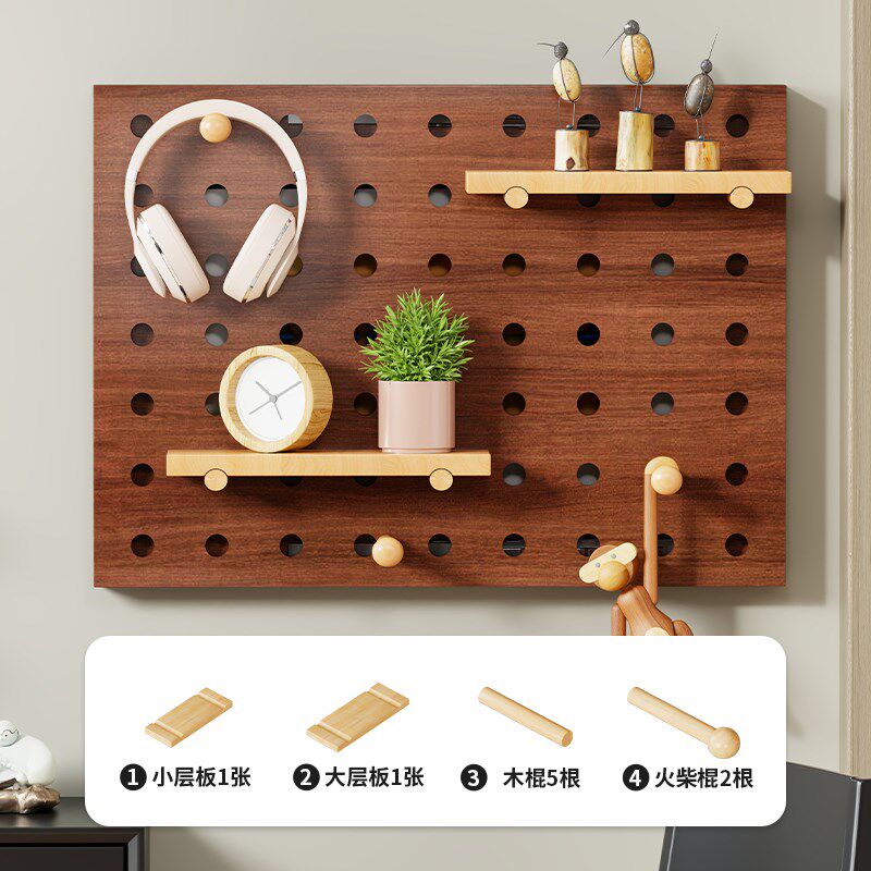 木质电表箱可推拉洞洞板入户门收纳装饰置物架配电箱遮挡盖板架子