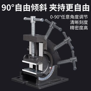 可倾斜台钳高精度台虎钳万向平口钳夹具角度钳可调斜度虎钳工作台