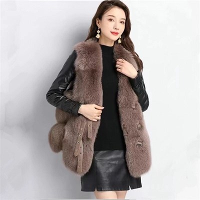 皮袖打底衫女冬羽绒袖棉袖毛衣配皮草马甲的内搭袖子加绒加厚小衫