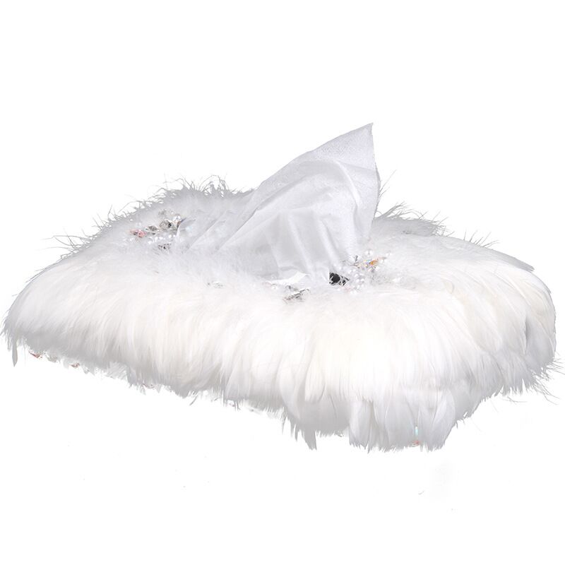 汽车内用品高档座式抽纸盒羽毛车载可爱女神款水晶镶钻纸巾盒装饰