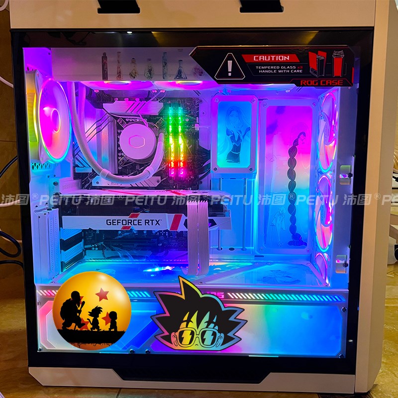 创意七龙珠孙悟空龟仙人反光车贴汽车电动摩托车风挡装饰防水贴纸