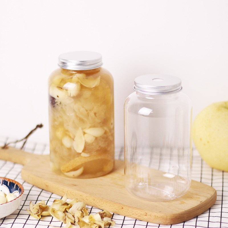 AS耐热一次性奶茶杯胖胖瓶带盖塑料瓶透明加厚外卖打包杯商用家用