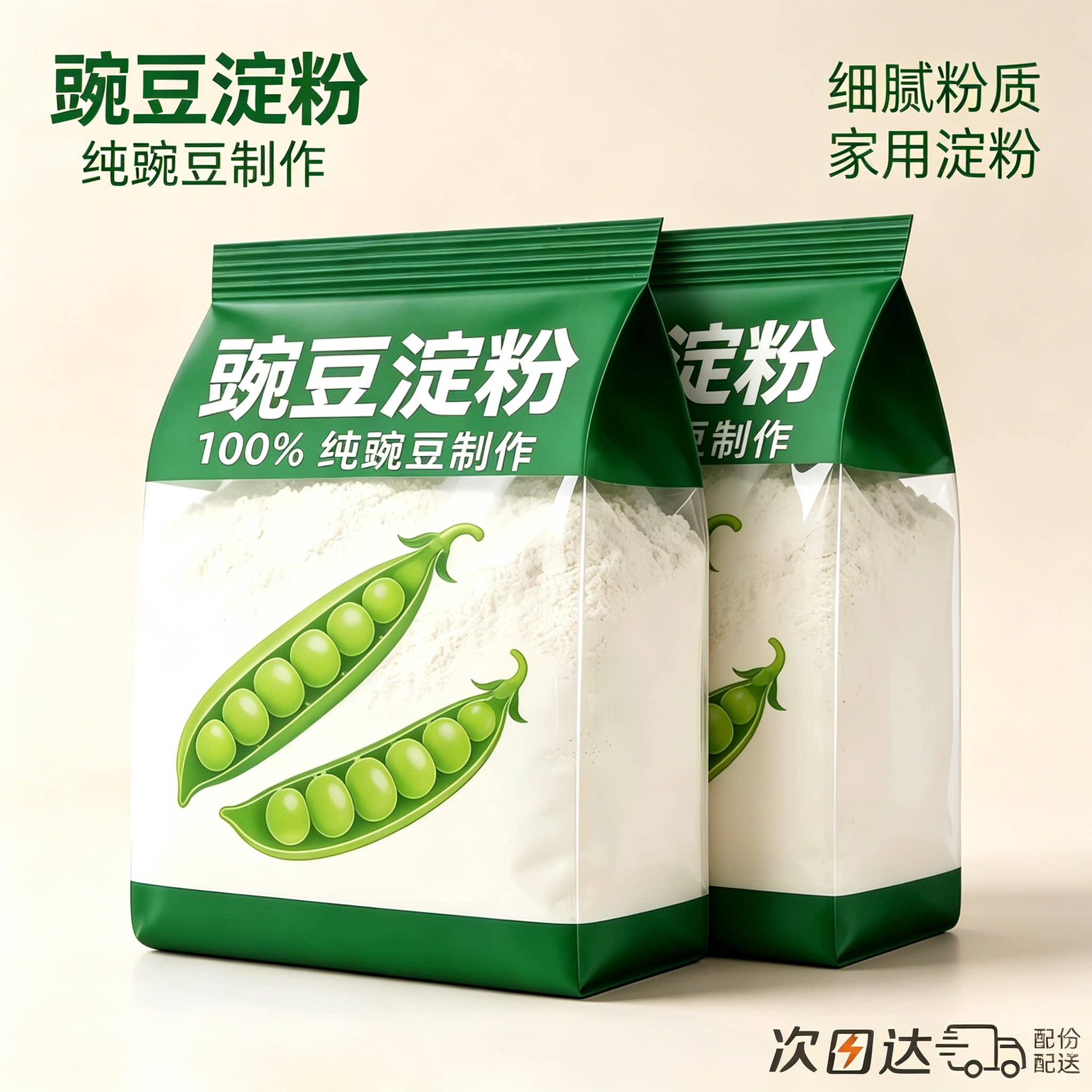 豌豆粉凉粉专用粉自制四川正宗纯豌豆淀粉做凉皮摆摊商用自制小吃