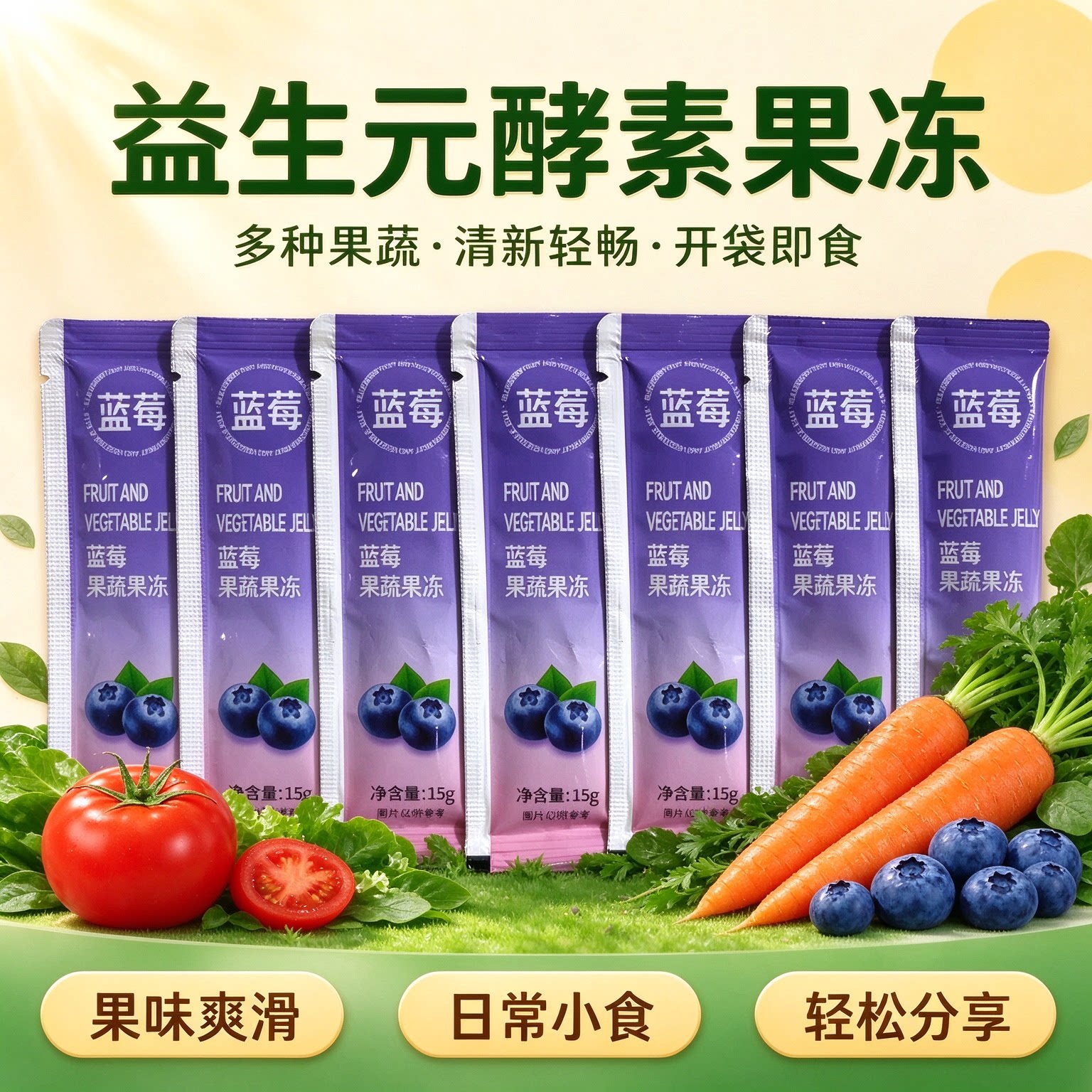 酵素果冻官方旗舰店正品果蔬蓝莓夜宿快速脱脂通畅青梅粉低卡日控