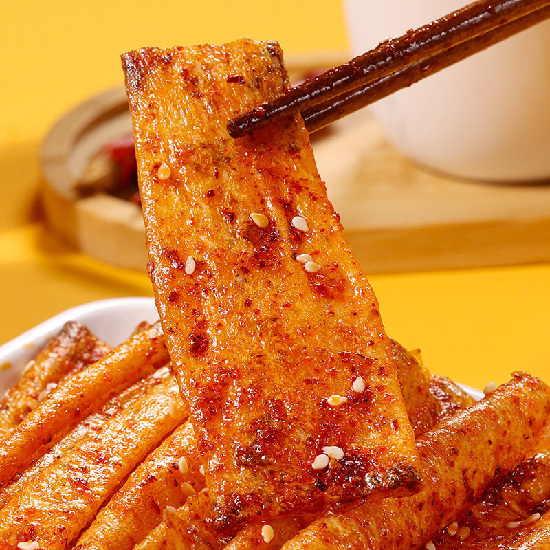 大辣片湖南特产麻辣手撕豆皮豆干网红休闲辣片辣条怀旧解馋小零食