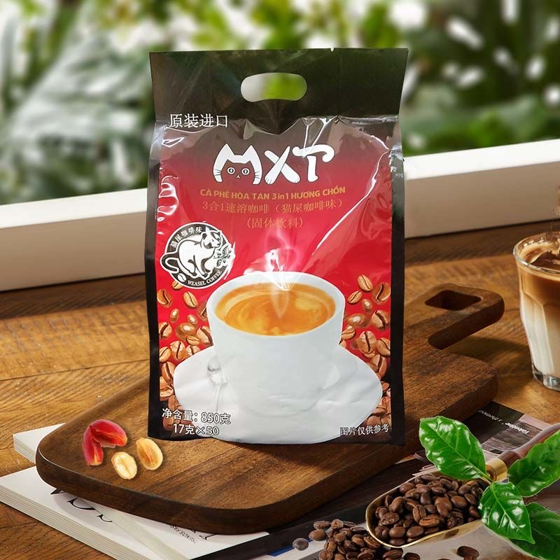 猫屎咖啡味速溶咖啡粉三合一咖啡网红爆款办公学生提神醒脑饮品