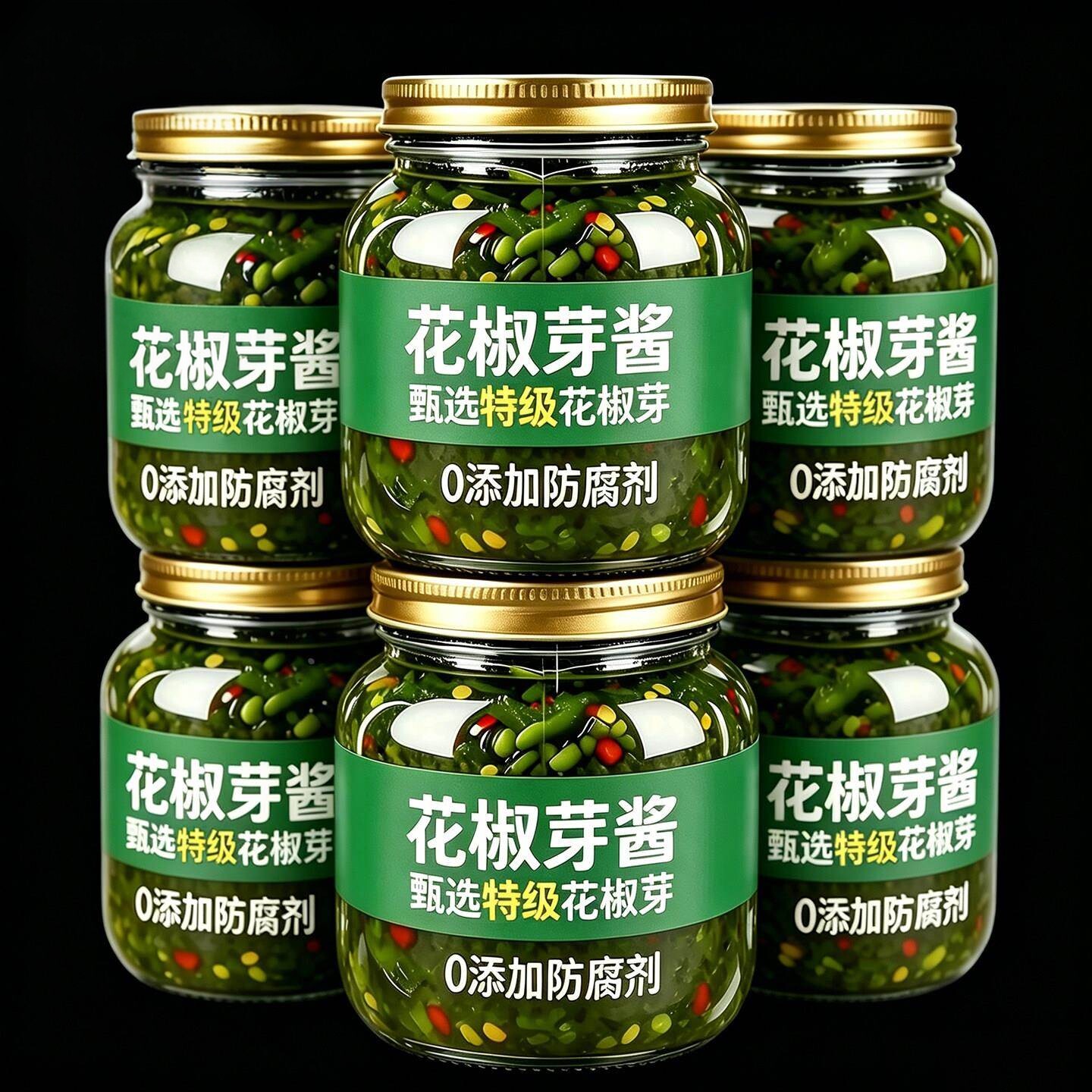 2026新鲜花椒芽酱无添加四川正宗青芽菜辣酱玻璃瓶拌饭