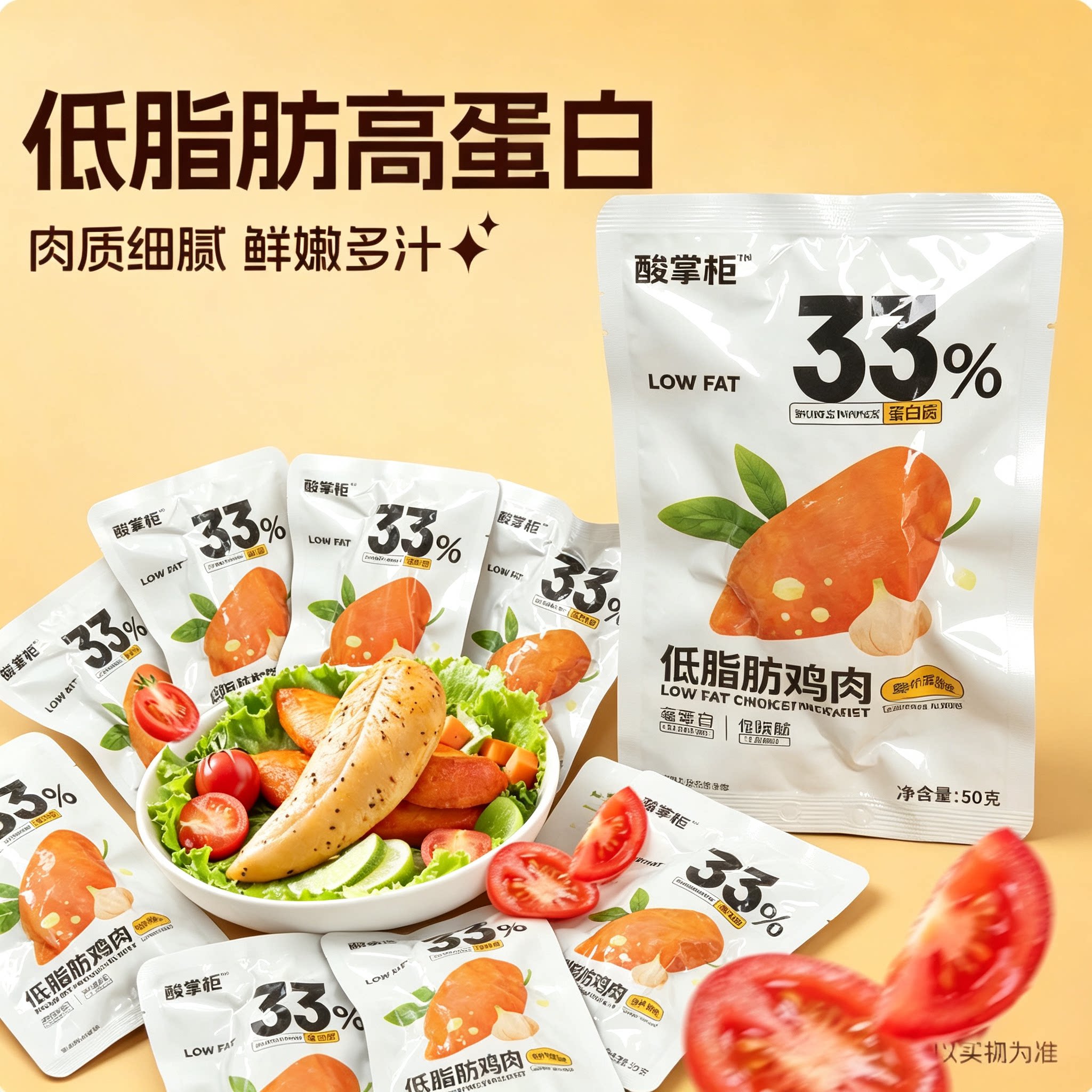 鸡胸肉减脂肥餐0低脂肪开袋即食早餐出游自律鸡排解馋小零食代餐