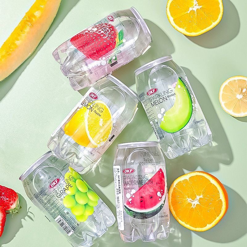 韩国进口水果味气泡水碳酸饮料西瓜草莓味高颜值网红低负担饮品