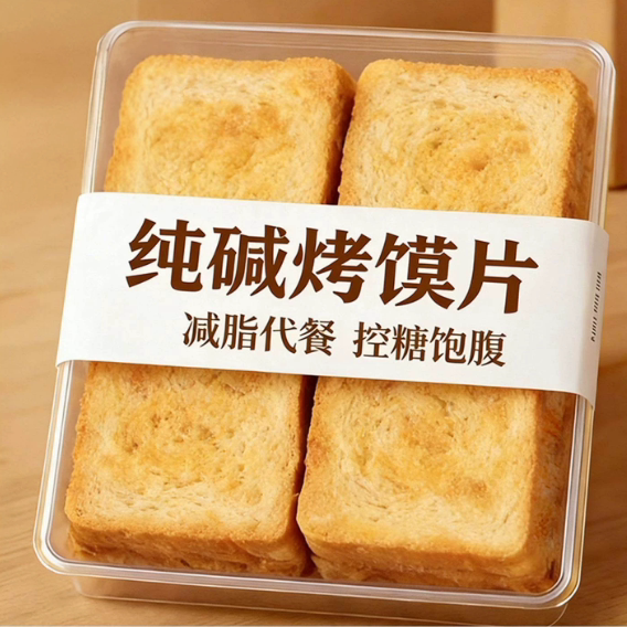 正宗纯碱三色藜麦烤馍片非油炸烤馒头片粗粮养胃小吃网红小零食