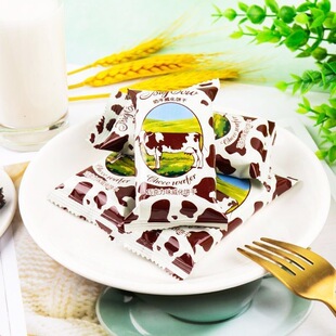 大奶牛巧克力威化饼干夹心俄罗斯风味散装牛奶零食非进口解馋零食