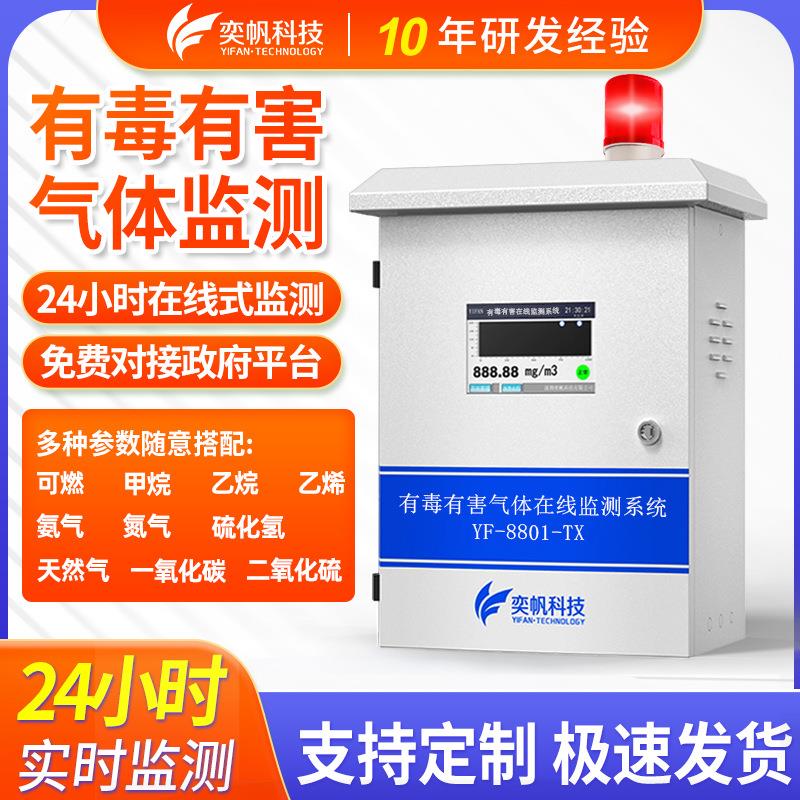 奕帆工业废气有毒有害气体检测仪氢气氧气报警箱氨气在线监测系统
