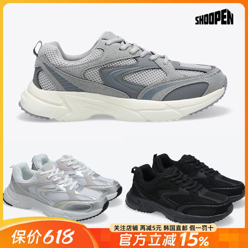 SHOOPEN复古厚底增高老爹鞋