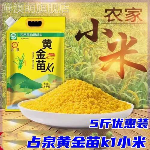 占泉黄金苗K1小米2025年新米辽宁朝阳碗碗香粘稠小米营养5斤袋装