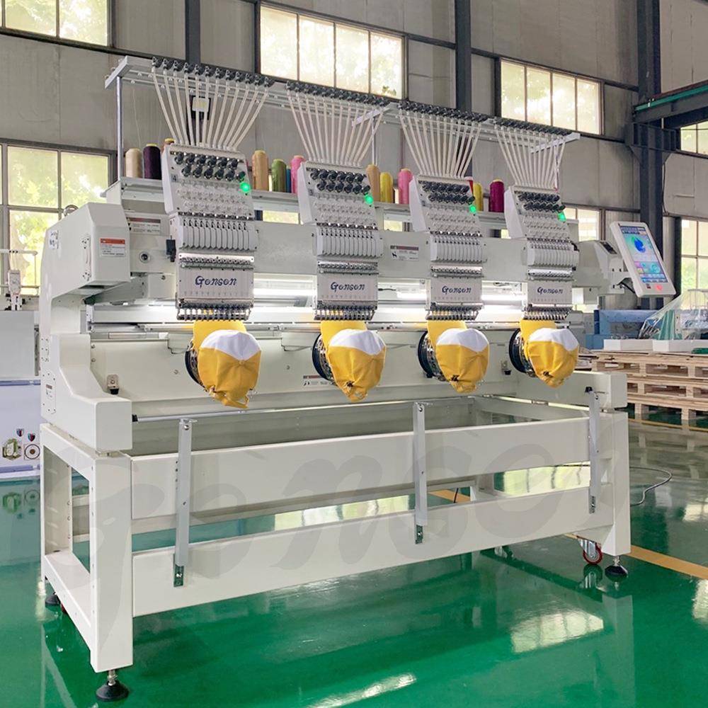 4头高速全自动大豪电脑两头12到15针四头绣花机鞋/帽/成衣绣花机