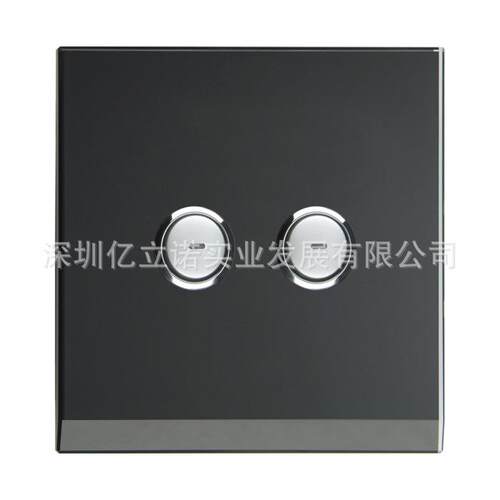 MTN6912_680_G1黑玻璃ULTI系列2键可编程控制面板KNX智能照明系统