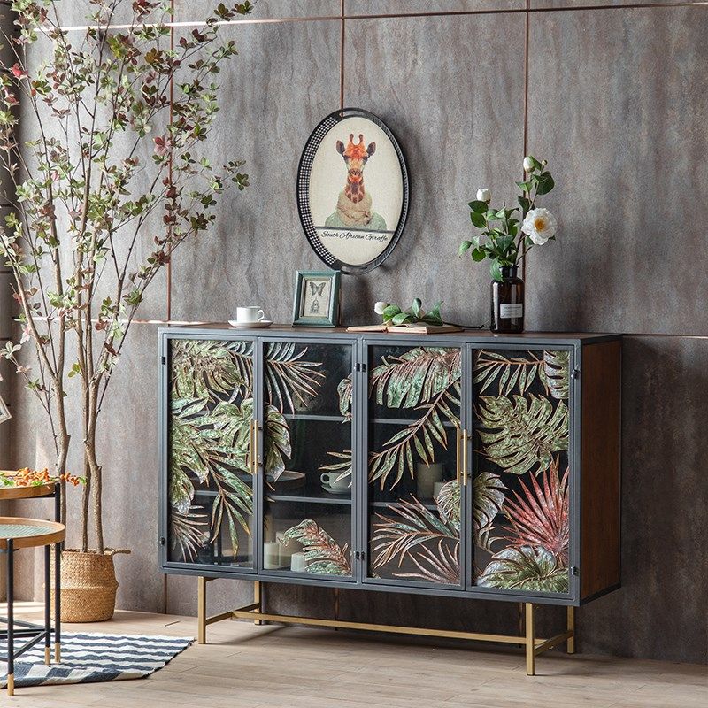 美式复古铁艺边柜立柜法式复古斗柜玄关柜法式鞋柜客厅储物柜柜子,住宅家具,餐边柜,淘宝优惠券,粉丝福利购,淘宝优惠卷