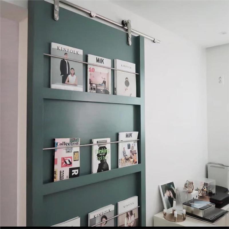 门移门卫生间谷仓漆门吊烤风厨房实木INS绿色书房书架轨门推拉门