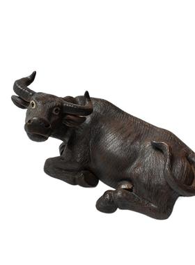 包邮石湾公仔陶瓷家居装饰摆件十二生肖纯手工餐厅柜台配套动物牛