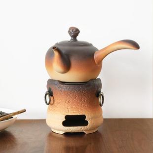 底座双用 家用户外野外陶瓷酒精炉碳炉煮茶器烧水壶温茶炉茶壶套装