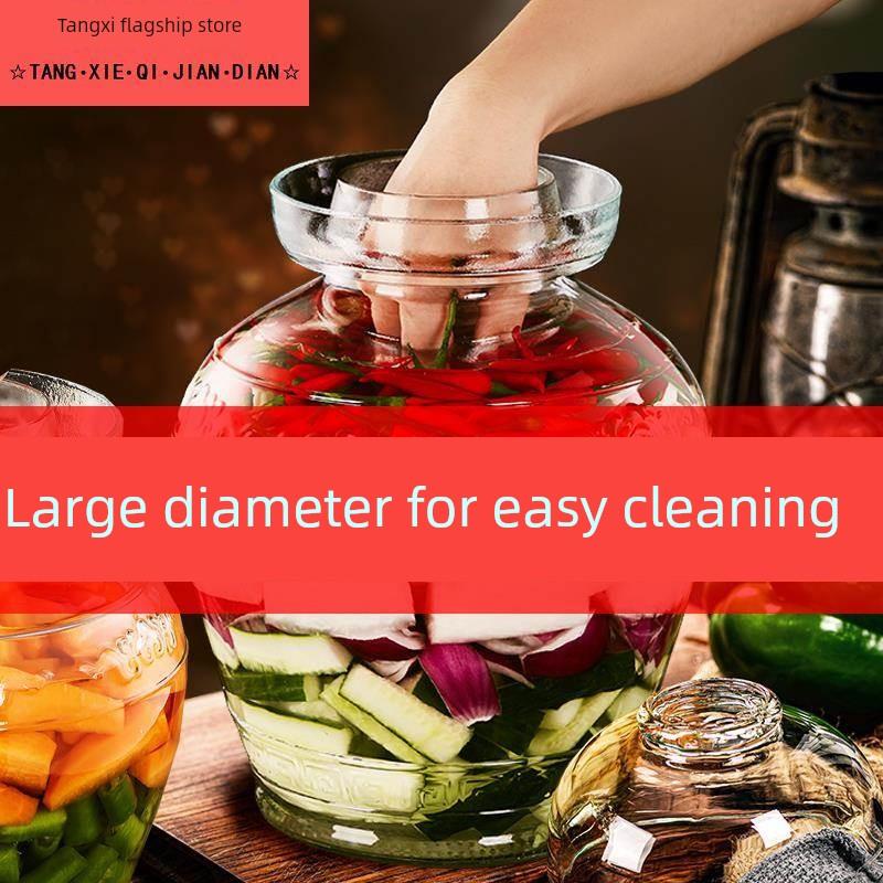 泡菜罐玻璃加厚食品级泡菜罐家用腌辣椒罐泡菜密封腌泡菜罐