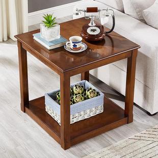 全实木沙发边几边柜正方形茶几小茶桌角几小方桌旁边的方几边简约