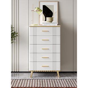 意式岩板五斗柜客厅实木斗柜轻奢现代简约卧室储物抽屉收纳柜斗橱