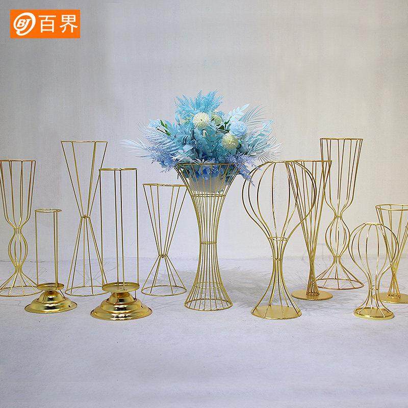 百界婚庆道具铁艺插花器架子电镀婚礼t台装饰路引布置婚礼堂桌花,节庆用品/礼品,路引,淘宝优惠券,粉丝福利购,淘宝优惠卷