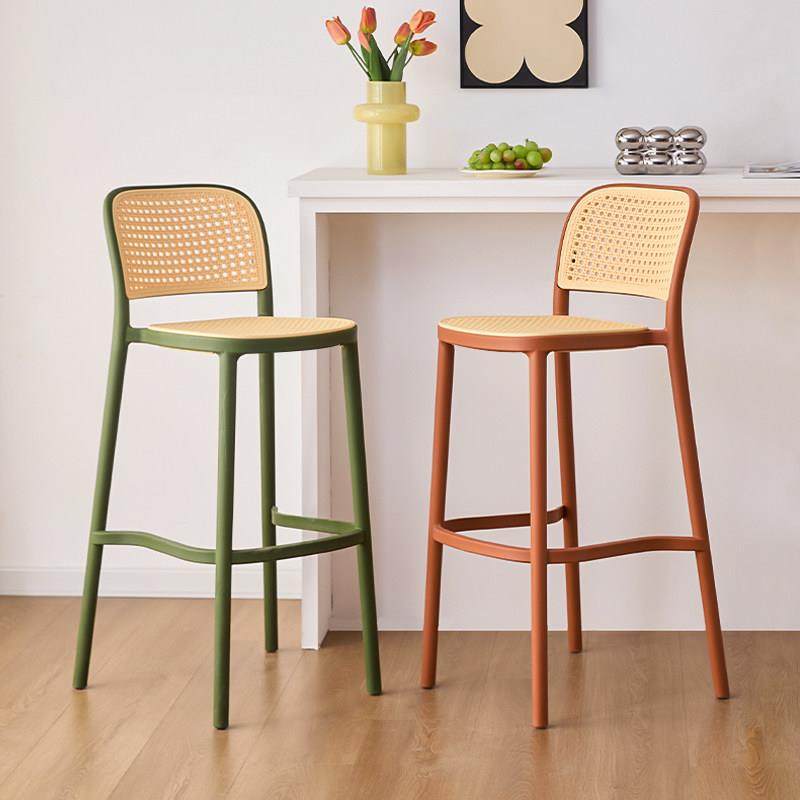塑料吧台椅子靠背家用高脚凳子现代简约藤编吧椅户外可叠放酒吧椅,住宅家具,家用高脚椅,淘宝优惠券,粉丝福利购,淘宝优惠卷