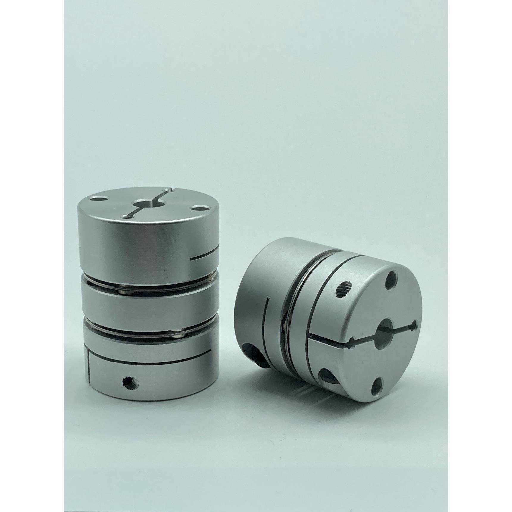 外径D19双膜片联轴器 长度L27 弹性簧片单膜 大扭矩 电机丝杆连轴