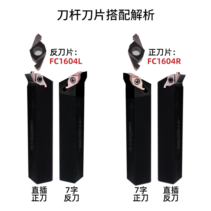 液压管件退刀槽ED槽刀杆刀片/ED端面槽刀FC1E604R100/150/200/300