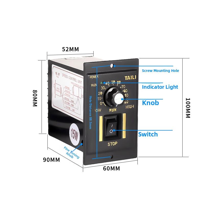 电机调速器220V三力Us-526W-400W正反向控制交流减速电机电机开关