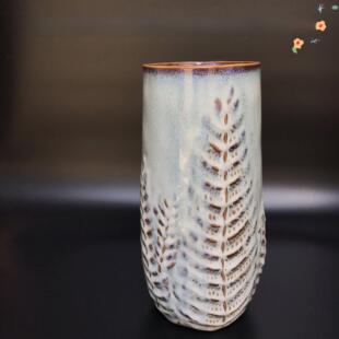 德国针叶林陶瓷鲜花乔迁覆古插花瓶客厅设计简约玄关摆件芍药玫瑰