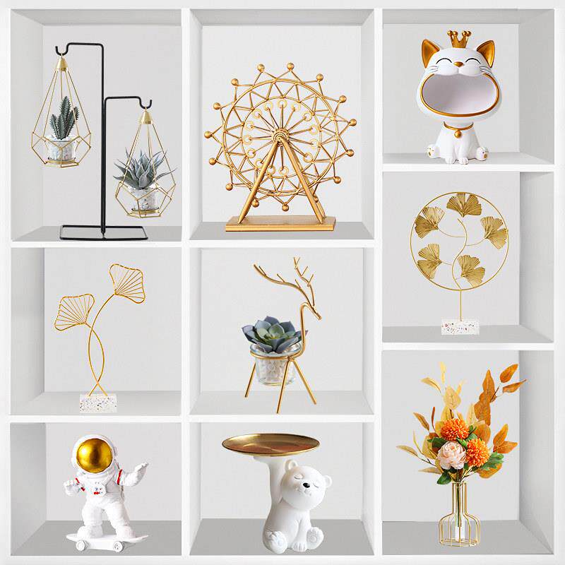 现代轻奢风高档创意电视酒柜客厅装饰品摆件玄关小北欧家居工艺礼