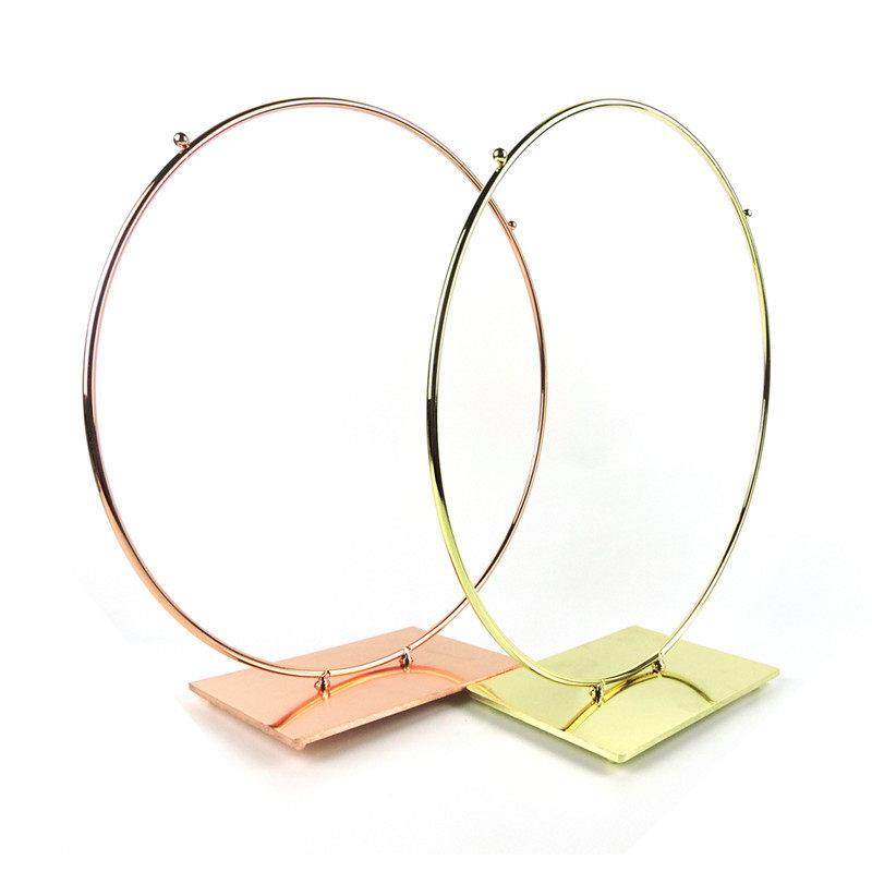 金属内衣内裤展示架服装店金色铁艺圆形圈圈衣架文胸夹台面陈列架,收纳整理,金属衣架,淘宝优惠券,粉丝福利购,淘宝优惠卷