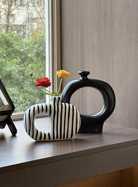 中世纪创意客厅装饰桌面简单电视橱柜装饰办公室无障碍豪华高端花