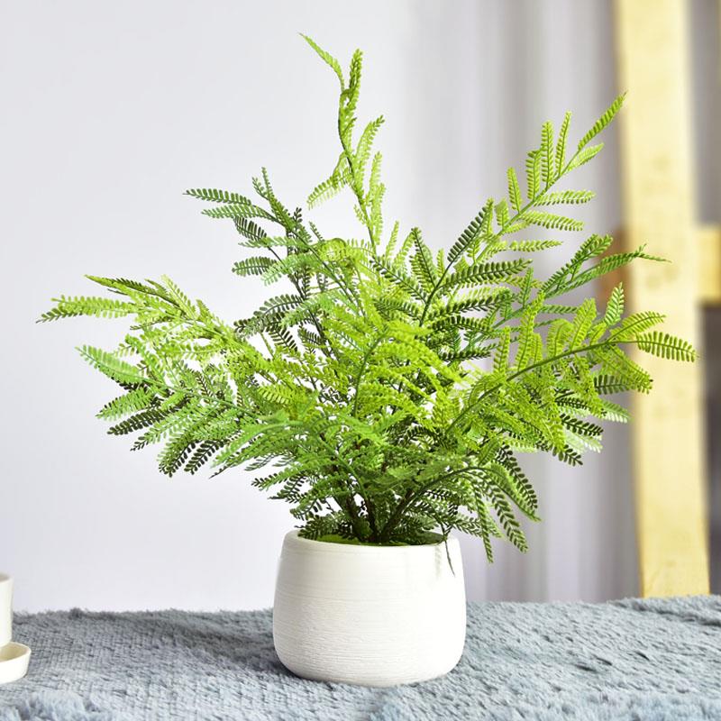 北欧客厅彷真植物蕨类绿植摆件假花ins风装饰小盆栽桌面摆设创意