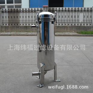 不锈钢单袋式过滤器1号袋机小型工业水过滤器耐腐多介质